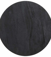 Beistelltisch Schwarz Ø40x40 cm Massivholz Mango