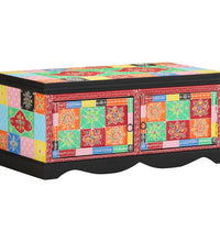 Couchtisch Mehrfarbig 90x50x40 cm Massivholz Mango