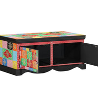 Couchtisch Mehrfarbig 90x50x40 cm Massivholz Mango