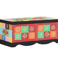 Couchtisch Mehrfarbig 90x50x40 cm Massivholz Mango