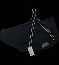 Hundemantel mit Geschirr Wasserdicht Reflektierend Schwarz 5XL