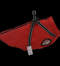 Hundemantel mit Geschirr Wasserdicht Reflektierend Rot 3XL