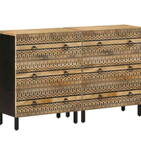 Sideboards 2 Stk. Massivholz Mango