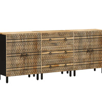 Sideboards 3 Stk. Massivholz Mango