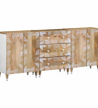 Sideboards 3 Stk. 60x33,5x75 cm Massivholz Mango