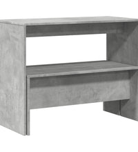 3-tlg. Esstisch und Bank Set Betongrau Holzwerkstoff