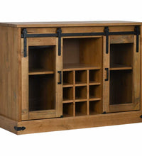 Sideboard HALDEN 2 Schiebetüren 112x40x80 cm Massivholz