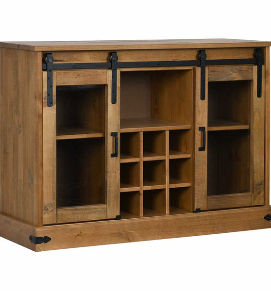 Sideboard HALDEN 2 Schiebetüren 112x40x80 cm Massivholz