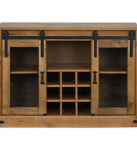 Sideboard HALDEN 2 Schiebetüren 112x40x80 cm Massivholz