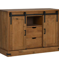 Sideboard HALDEN 2 Schiebetüren 112x40x80 cm Massivholz