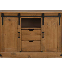 Sideboard HALDEN 2 Schiebetüren 112x40x80 cm Massivholz