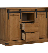 Sideboard HALDEN 2 Schiebetüren 112x40x80 cm Massivholz