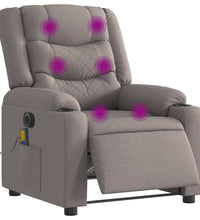 Massagesessel Elektrisch Taupe Stoff