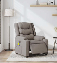 Massagesessel Elektrisch Taupe Stoff