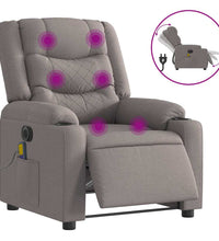 Massagesessel Elektrisch Taupe Stoff