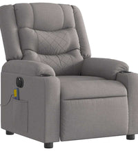 Massagesessel Elektrisch Taupe Stoff