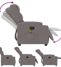 Massagesessel Elektrisch Taupe Stoff