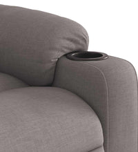 Massagesessel mit Aufstehhilfe Taupe Stoff