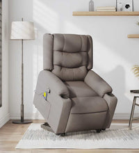 Massagesessel mit Aufstehhilfe Taupe Stoff