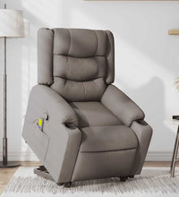 Massagesessel mit Aufstehhilfe Taupe Stoff