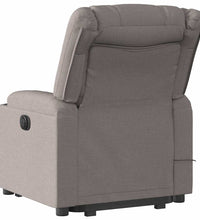 Massagesessel mit Aufstehhilfe Taupe Stoff