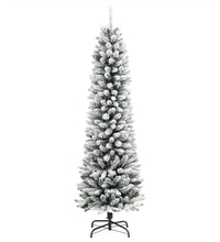 Künstlicher Weihnachtsbaum Schlank mit Schnee 180 cm PVC & PE