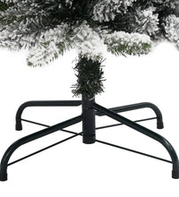 Künstlicher Weihnachtsbaum Schlank mit Schnee 180 cm PVC & PE