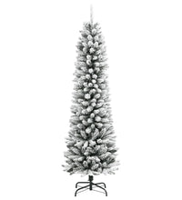 Künstlicher Weihnachtsbaum Schlank mit Schnee 240 cm PVC & PE