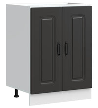 Spülenunterschrank Kalmar Schwarz 60x46x81,5 cm Holzwerkstoff