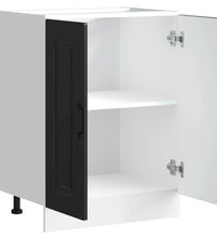 Spülenunterschrank Kalmar Schwarz 60x46x81,5 cm Holzwerkstoff