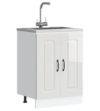 Spülenunterschrank Kalmar Hochglanz-Weiß 60x46x81,5 cm
