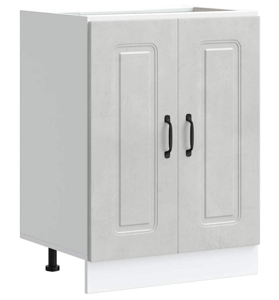 Spülenunterschrank Kalmar Betongrau 60x46x81,5 cm Holzwerkstoff