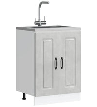 Spülenunterschrank Kalmar Betongrau 60x46x81,5 cm Holzwerkstoff