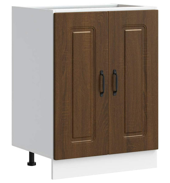 Spülenunterschrank Kalmar Braun Eichen-Optik 60x46x81,5 cm