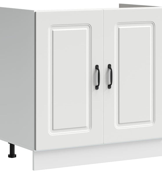 Spülenunterschrank Kalmar Weiß 80x46x81,5 cm Holzwerkstoff