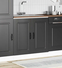 Spülenunterschrank Kalmar Schwarz 80x46x81,5 cm Holzwerkstoff