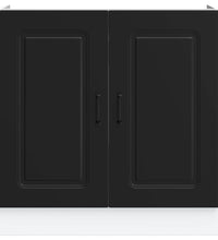 Spülenunterschrank Kalmar Schwarz 80x46x81,5 cm Holzwerkstoff