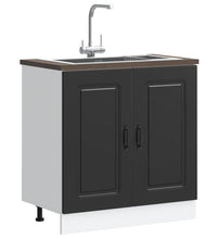 Spülenunterschrank Kalmar Schwarz 80x46x81,5 cm Holzwerkstoff