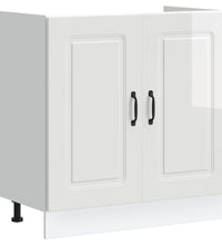 Spülenunterschrank Kalmar Hochglanz-Weiß 80x46x81,5 cm