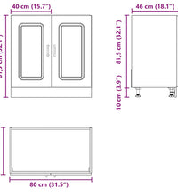 Spülenunterschrank Kalmar Sonoma-Eiche 80x46x81,5 cm