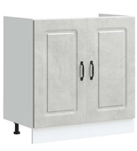 Spülenunterschrank Kalmar Betongrau 80x46x81,5 cm Holzwerkstoff