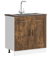 Spülenunterschrank Kalmar Räuchereiche 80x46x81,5 cm
