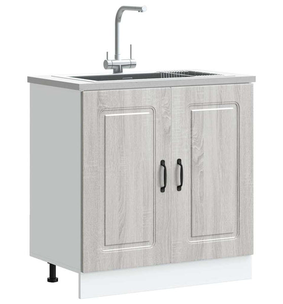 Spülenunterschrank Kalmar Grau Sonoma 80x46x81,5 cm