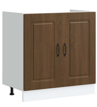 Spülenunterschrank Kalmar Braun Eichen-Optik 80x46x81,5 cm