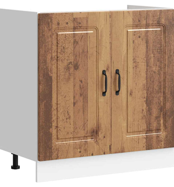 Spülenunterschrank Kalmar Altholz-Optik 80x46x81,5 cm