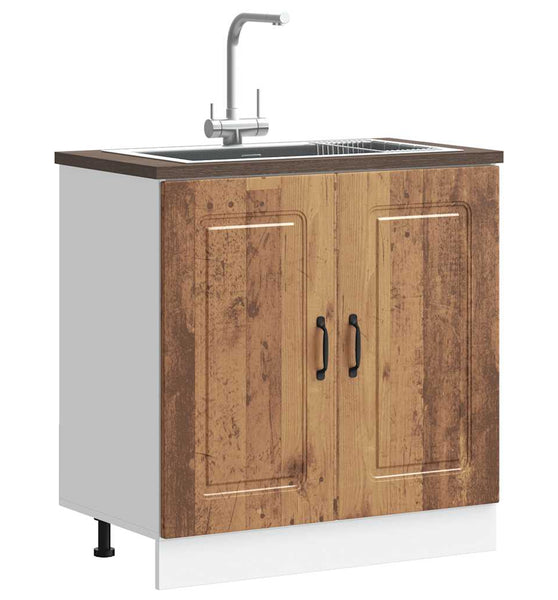 Spülenunterschrank Kalmar Altholz-Optik 80x46x81,5 cm