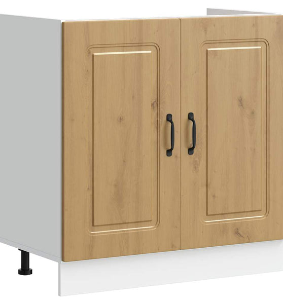 Spülenunterschrank Kalmar Artisan-Eiche 80x46x81,5 cm