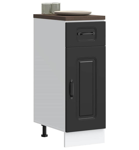 Küchenunterschrank Kalmar Schwarz Holzwerkstoff