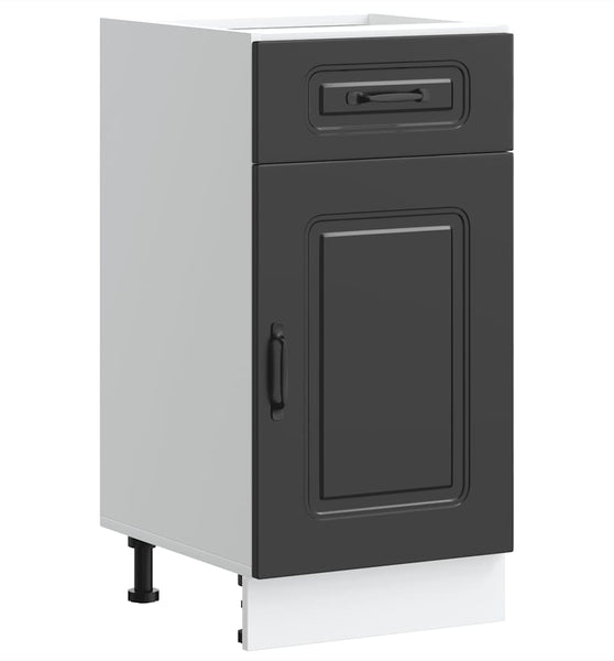 Küchenunterschrank Kalmar Schwarz Holzwerkstoff