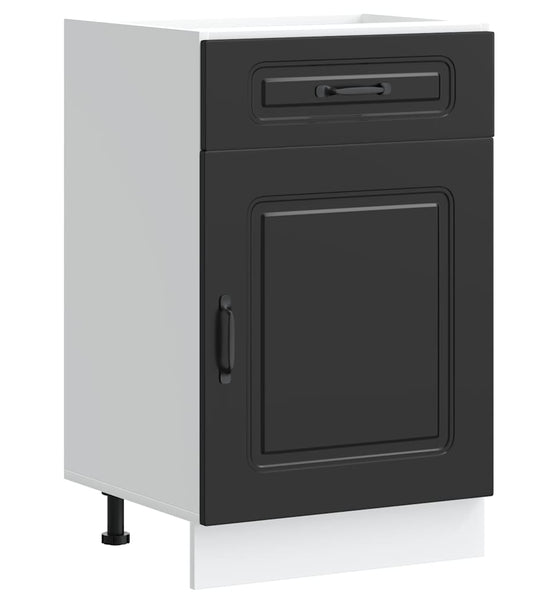 Küchenunterschrank Kalmar Schwarz Holzwerkstoff